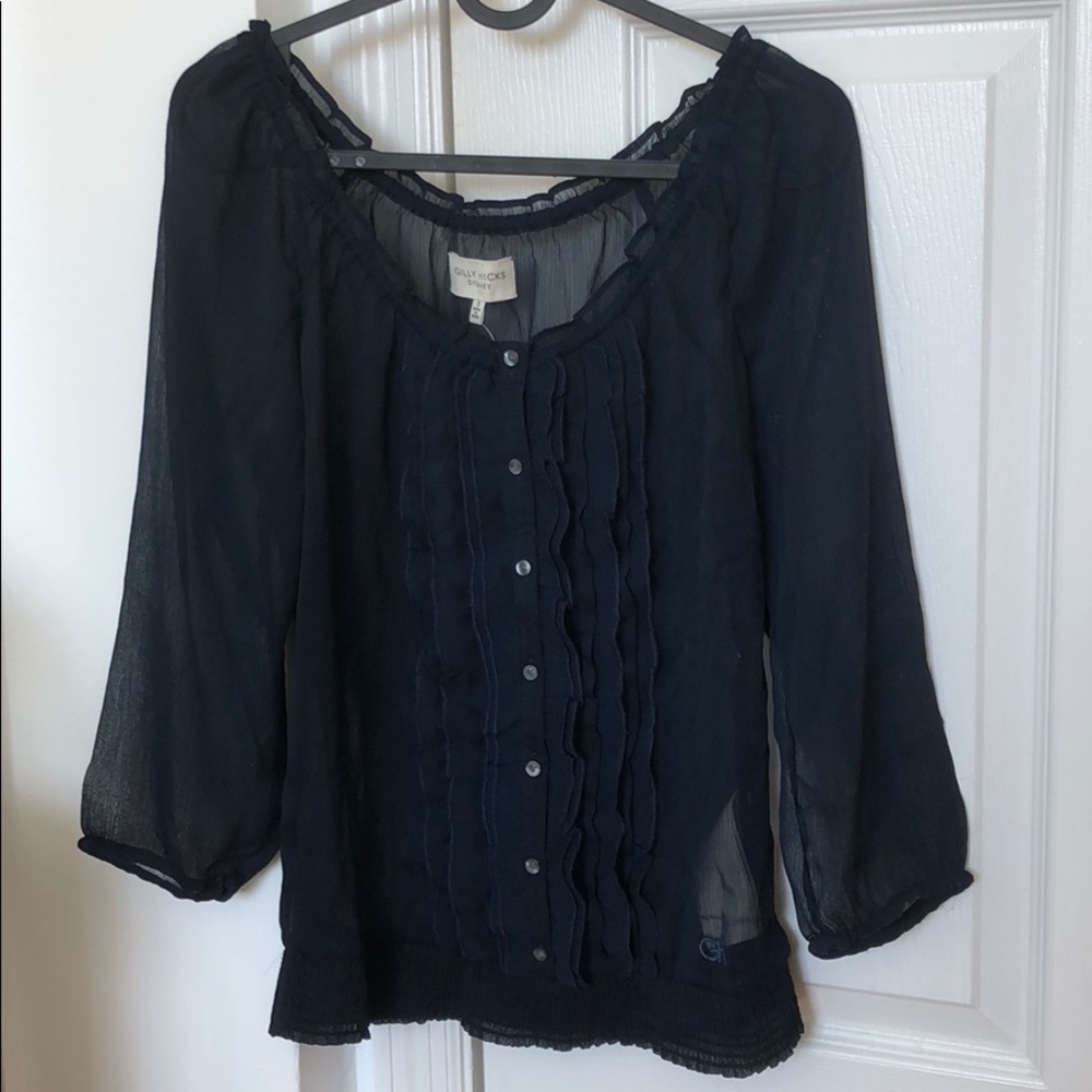 NWT GillyHicks Chiffon Blouse